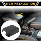 Center Console Lid Armrest Cover for Ford F-150 (2015–2020) Anti-Scratch Black