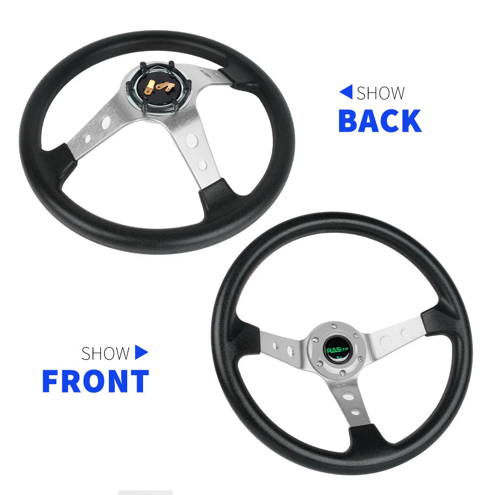 14-Inch Aluminum Racing Steering Wheel for Universal Fit