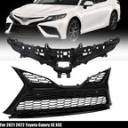 Gloss Black Front Upper Lower Bumper Grille for Toyota Camry (2021–2022)