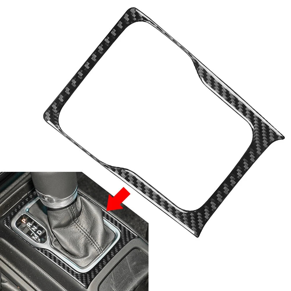Gear Shift Panel Cover Trim for Jeep Wrangler JL JLU Gladiator JT (2018–2023) Carbon Black