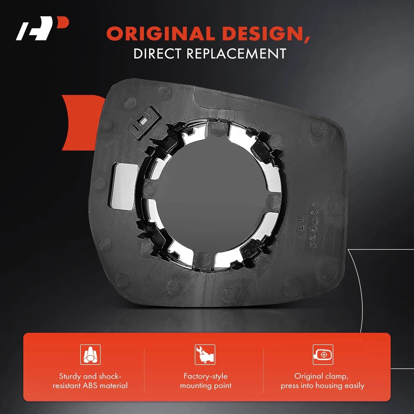 Driver Manual Mirror Glass for Nissan Versa (2015–2019)