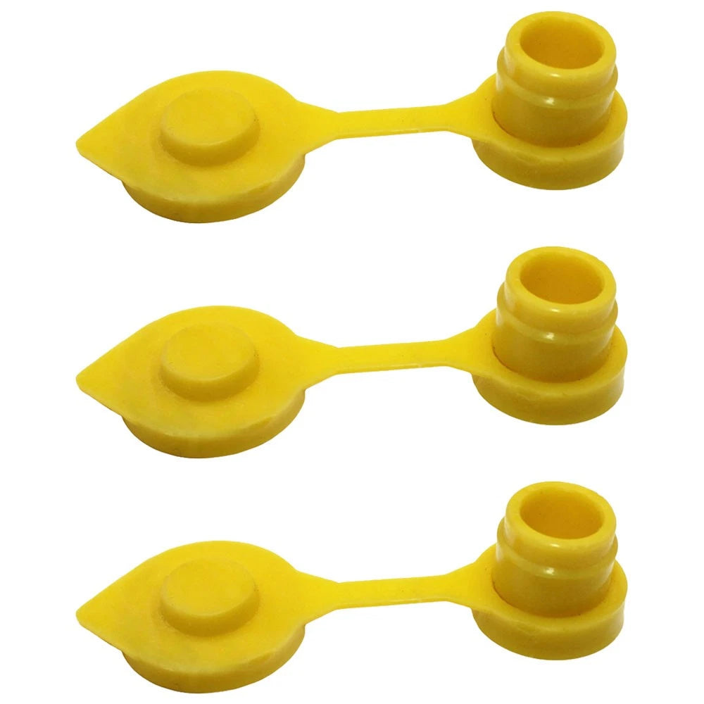 Set of 3 Yellow Fuel Gas Can Jug Vent Caps for