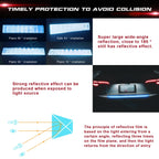 Car Strong Reflective Blue Grid Warning Fluorescent Decal Strips for Universal (35.2")