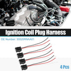 4pcs Ignition Coil Connectors for Honda CR-V 2015-2019 2.4L Gas