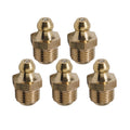 Set of 5 Brass Grease Fitting Accessories M10 x 1mm Thread