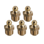 Set of 5 Brass Grease Fitting Accessories M10 x 1mm Thread