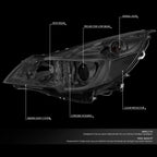 Smoked Housing Clear Side Projector Headlights for Subaru Outback/Legacy (2010–2014)