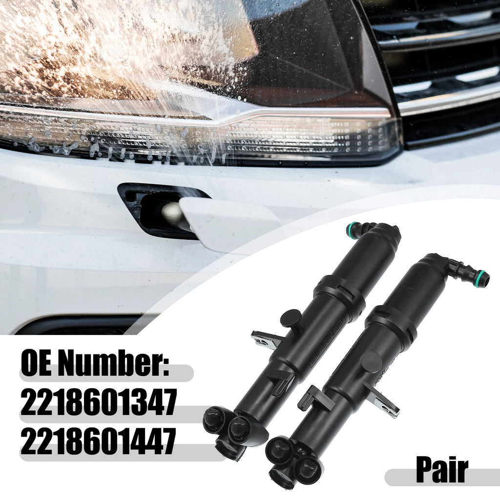 1 Pair Headlight Washer Nozzle for Mercedes-Benz CL 550 (2007)