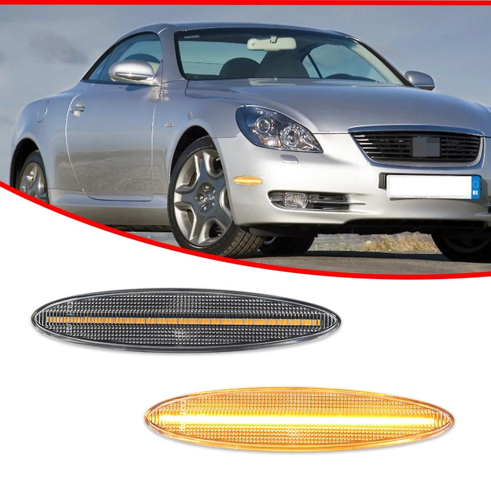 Clear Amber LED Bumper Side Marker Lights for Lexus SC430 (2002–2010)