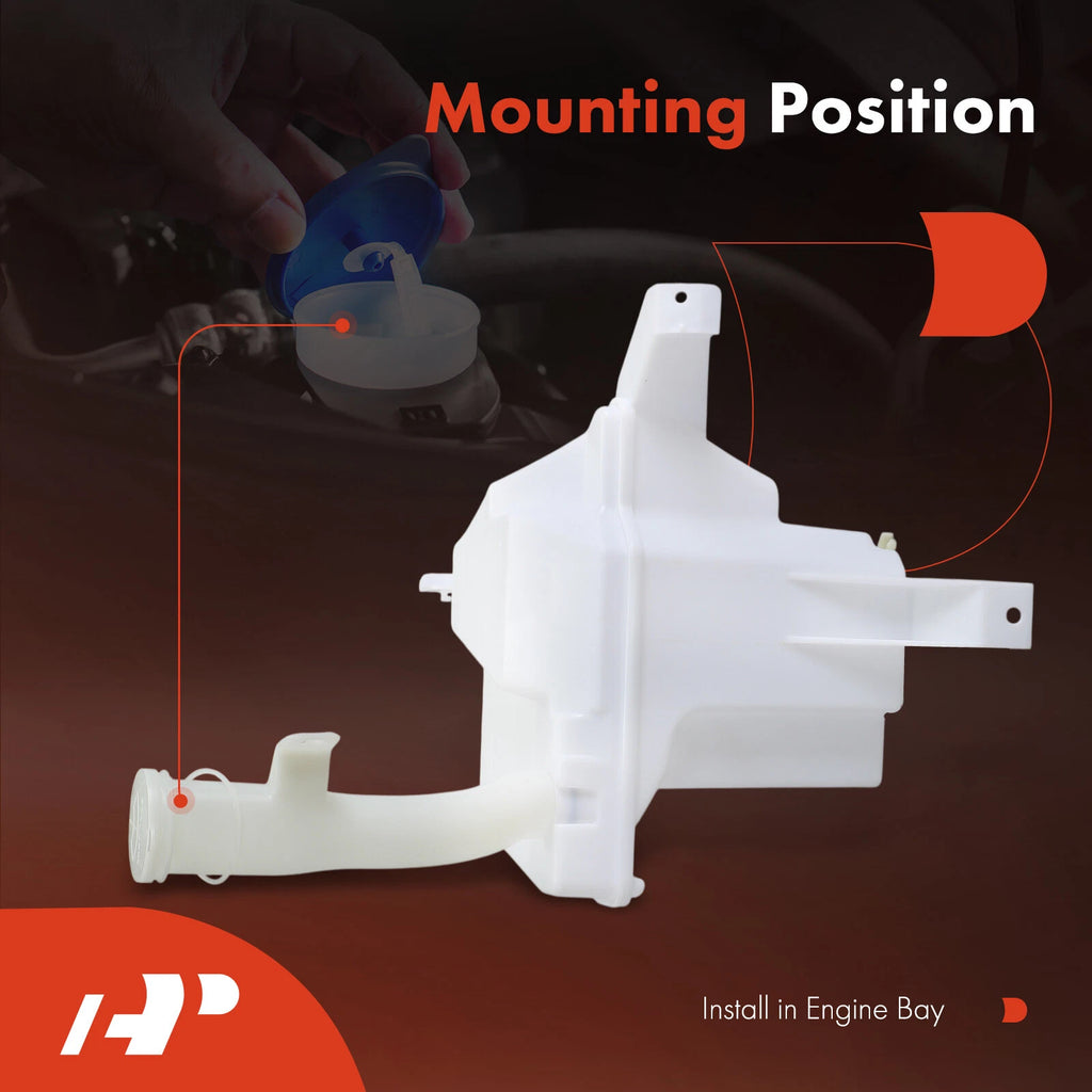 Windshield Washer Reservoir with Cap & Pump for Nissan Pathfinder (1997–2003)
