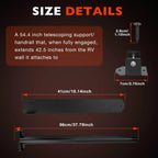 Antislip Safe-T-Rail Safety Handrail for Triple & Quad RV Steps