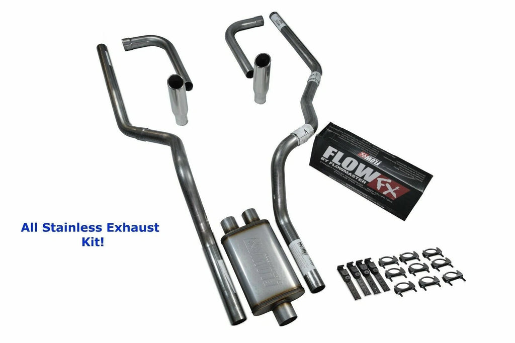 Dual Exhaust for Dodge Ram 1500 (2004–2008) - Stainless Steel Side R Tip