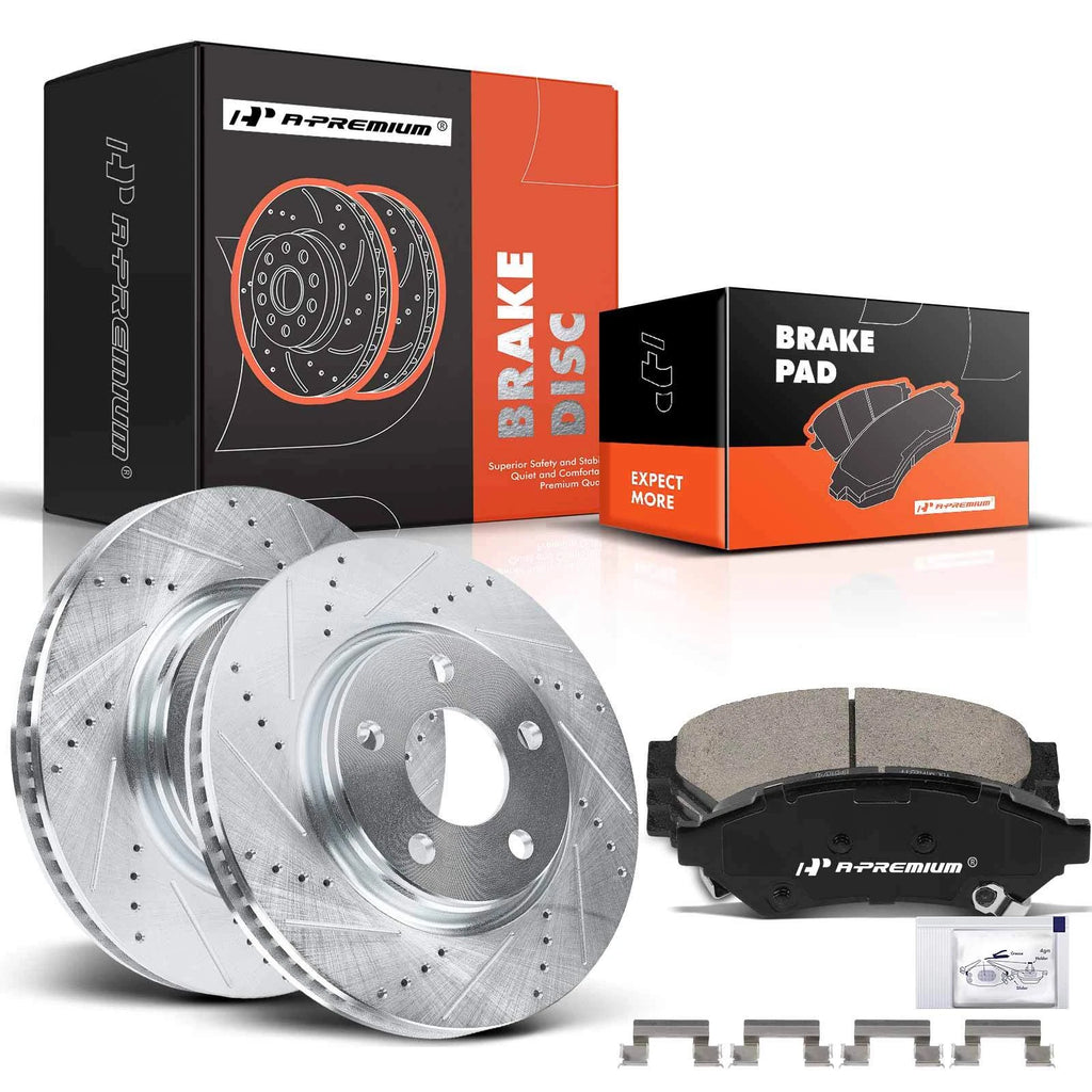 Drilled Brake Rotors & Ceramic Brake Pads for Chevrolet Uplander (2005–2008)