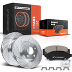 Drilled Brake Rotors & Ceramic Brake Pads for Chevrolet Uplander (2005–2008)