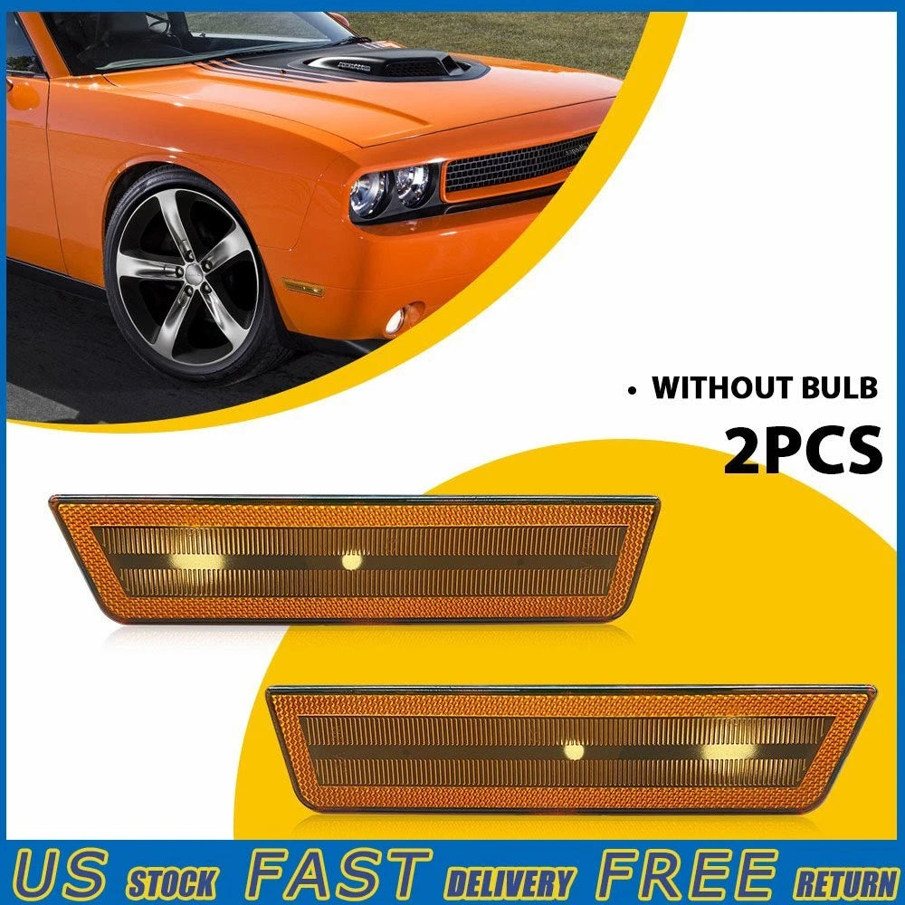 OE-Style Amber Lens Side Marker Lights for Dodge Challenger (2008–2014)