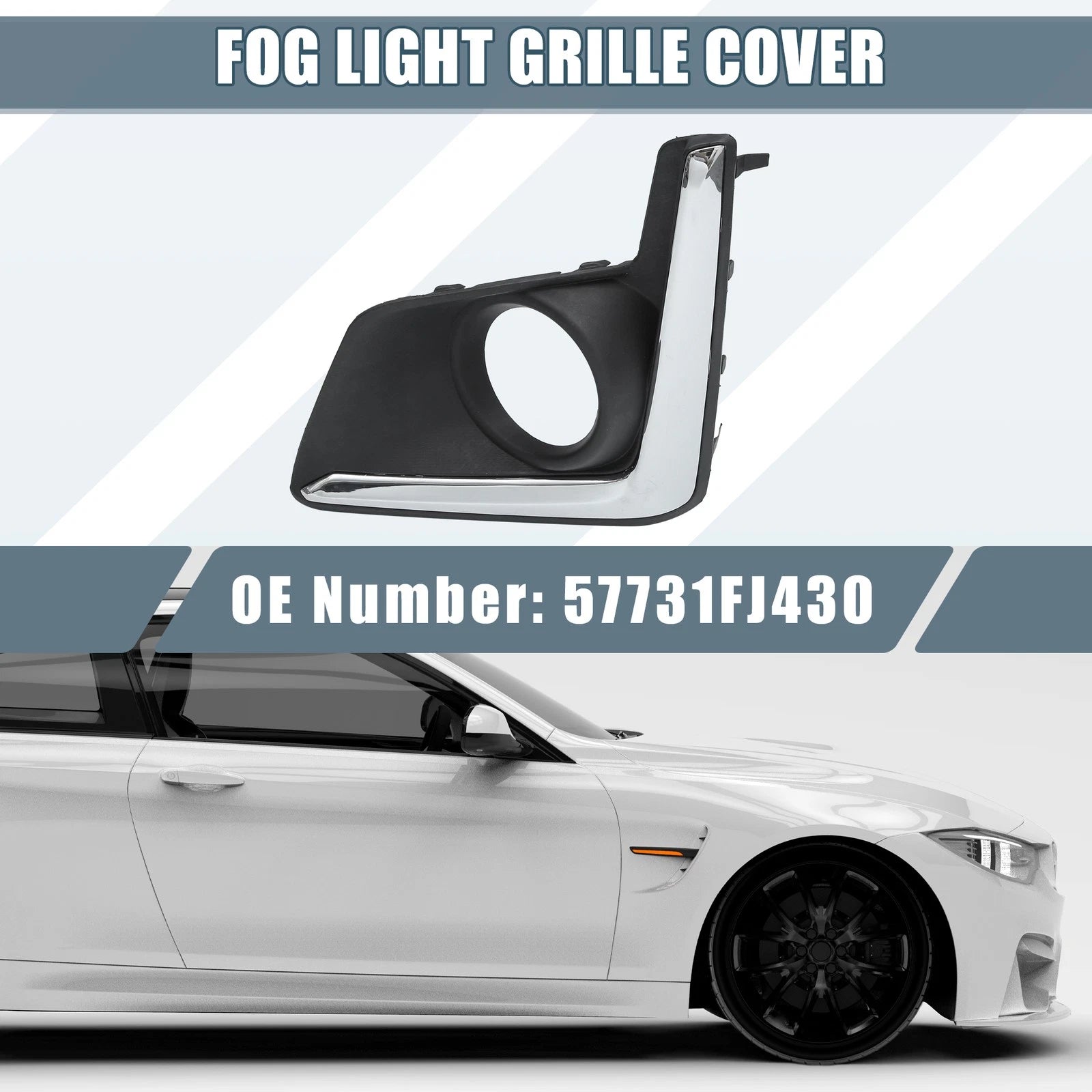 Front Left Fog Light Grille Cover Trim No. 57731FJ430 for Subaru XV Crosstrek (2013–2017)