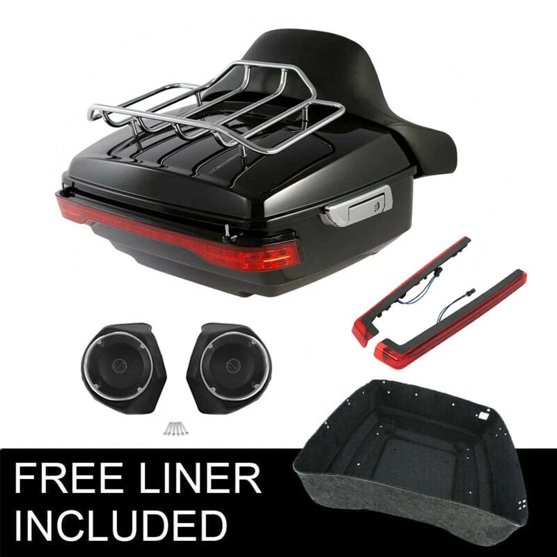 LED Trunk Rack Pad Speakers for Harley Street Glide (2014–2026) 25