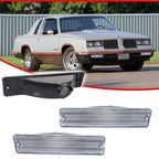2X Clear Front Bumper Parking Signal Lights for Oldsmobile Cutlass Supreme (1981–1988)