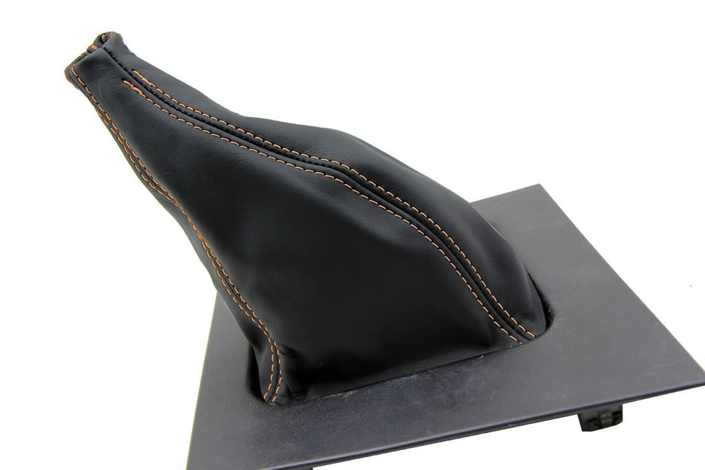 Leather Manual Shift Boot Cover for Ford Mustang (1987–1993) Orange Stitch