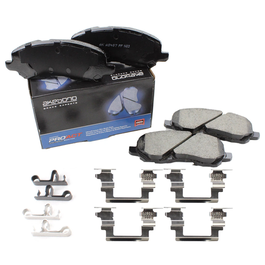 Set of 4 Akebono ProACT Front Ceramic Brake Pads for Chrysler Dodge Jeep Mitsubishi