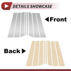 8 Pcs Door Pillar Window Trim for Ford Edge (2007–2014) Silver Tone