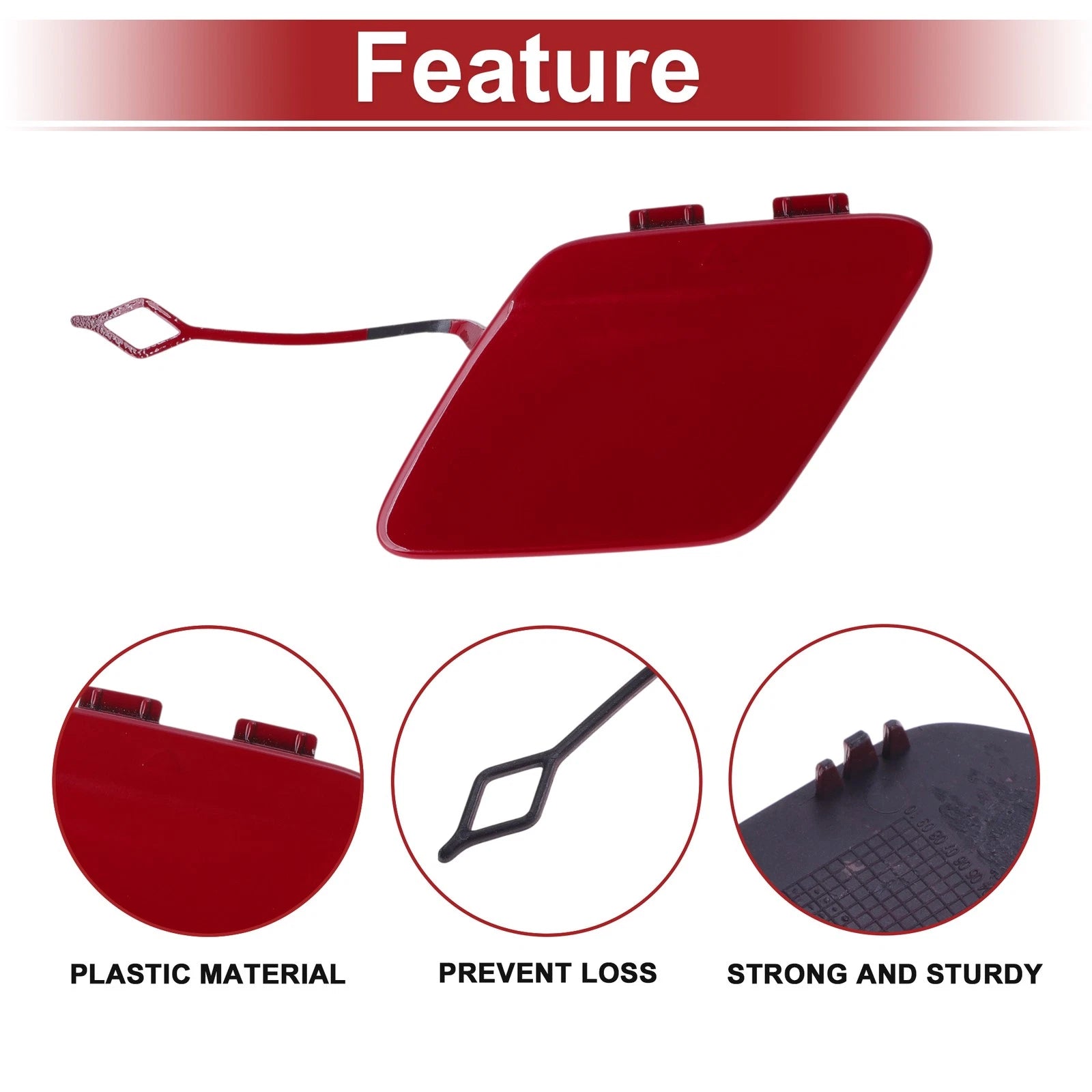 Rear Tow Hook Cover for BMW 428i (2014–2016) No. 51127363264 Red
