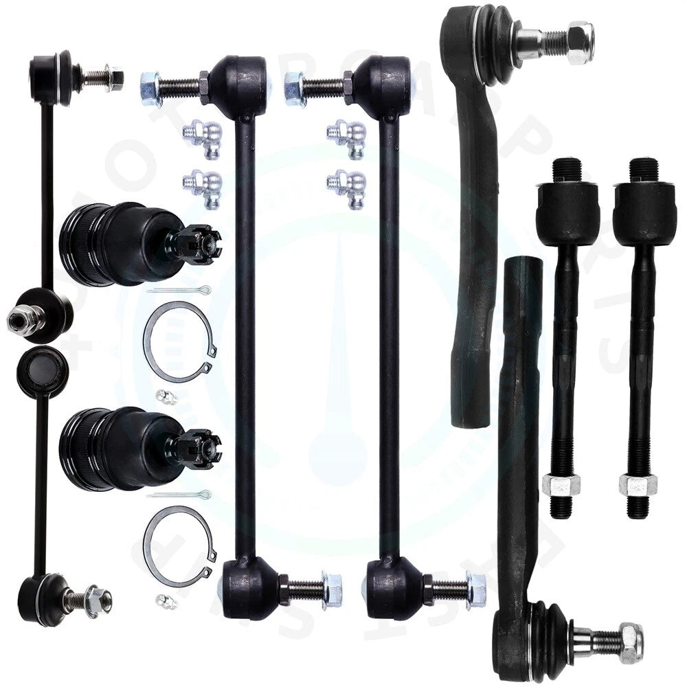 10pcs Front Lower Ball Joints & Inner Tie Rod Ends for Acura MDX, Honda Pilot