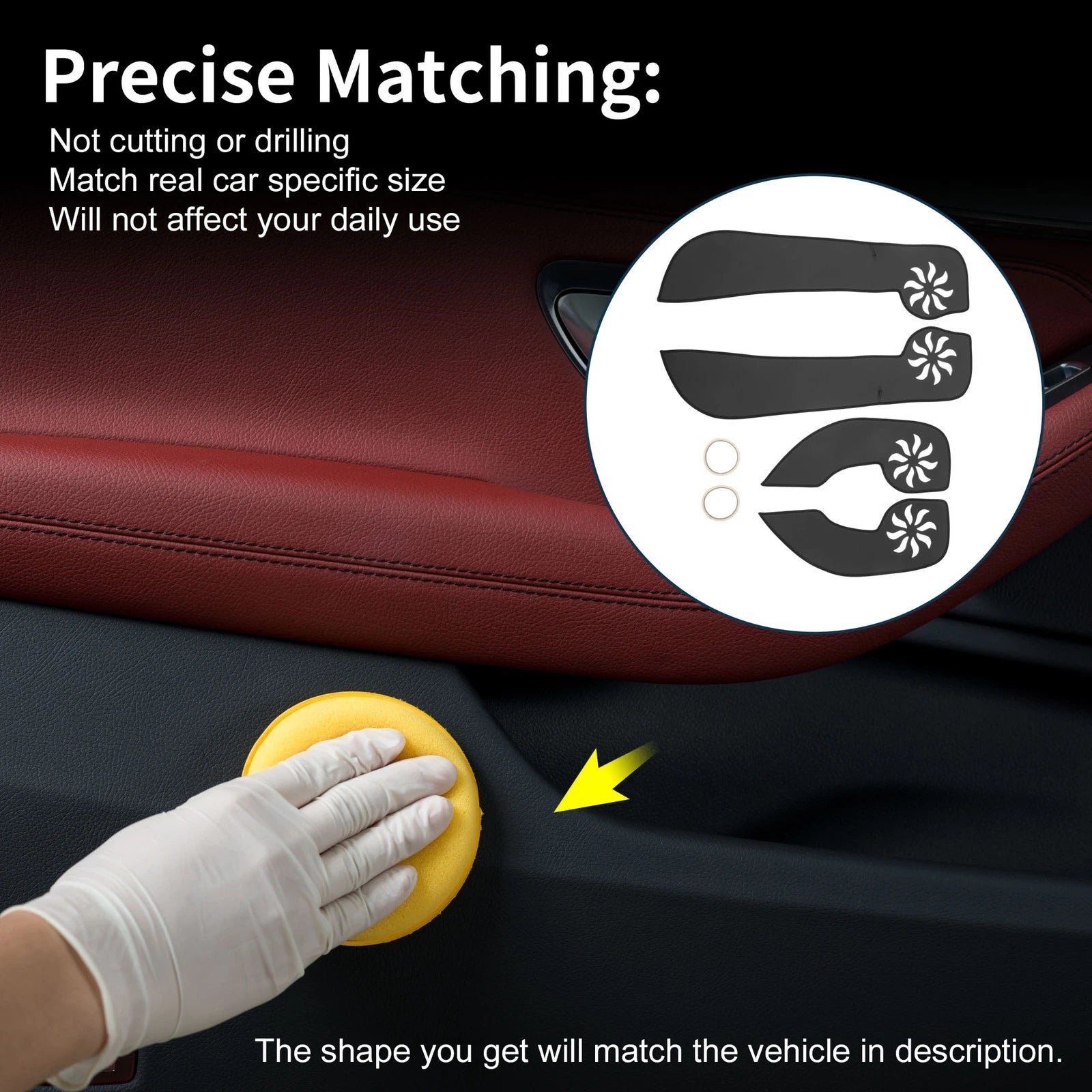 Set of 1 Car Door Anti Kick Pad Sticker Protector for Nissan Qashqai (2016–2022)