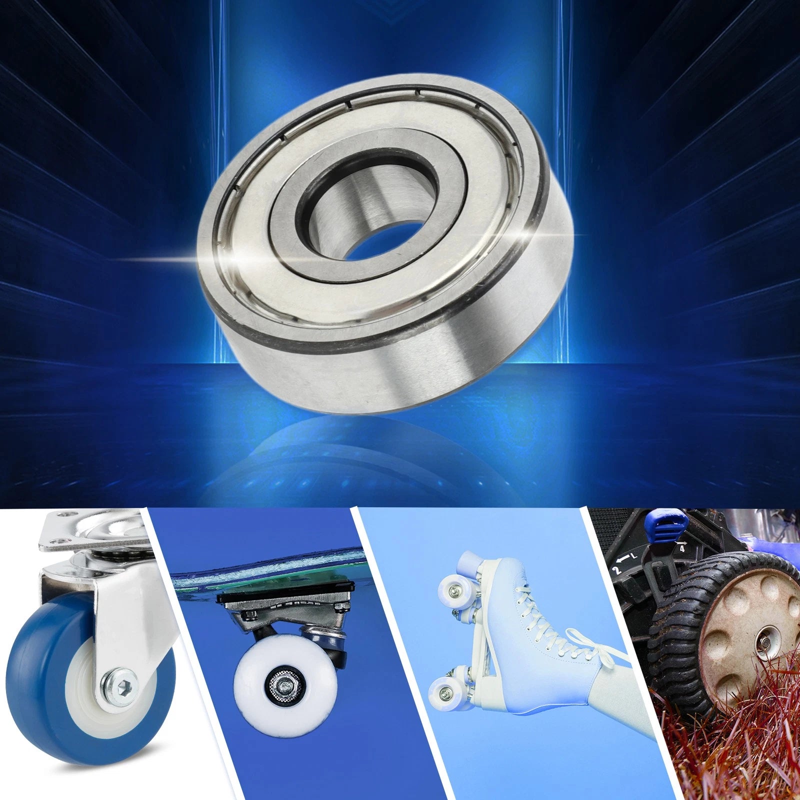 6302ZZ Deep Groove Ball Bearing for Scooter Skateboard Wheel (15x42x13mm)