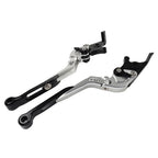 Silver Extendable Brake Clutch Levers for Suzuki GSXR600 GSXR750 GSXR1000 (06-10)