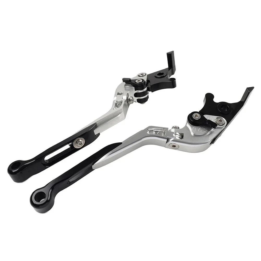 Silver Extendable Brake Clutch Levers for Suzuki GSXR600 GSXR750 GSXR1000 (06-10)