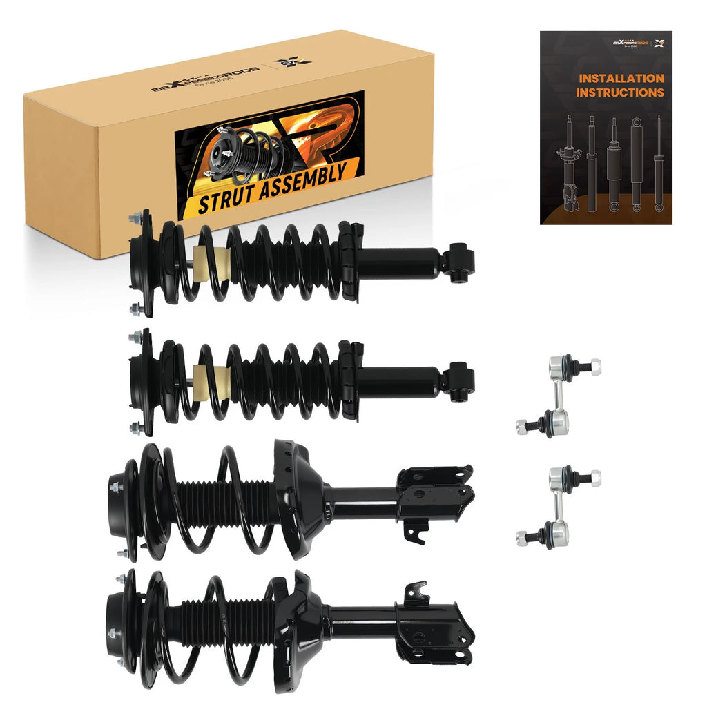 Front & Rear Struts Assembly w/ Sway Bar Link Kit for Subaru Impreza (2008–2011)