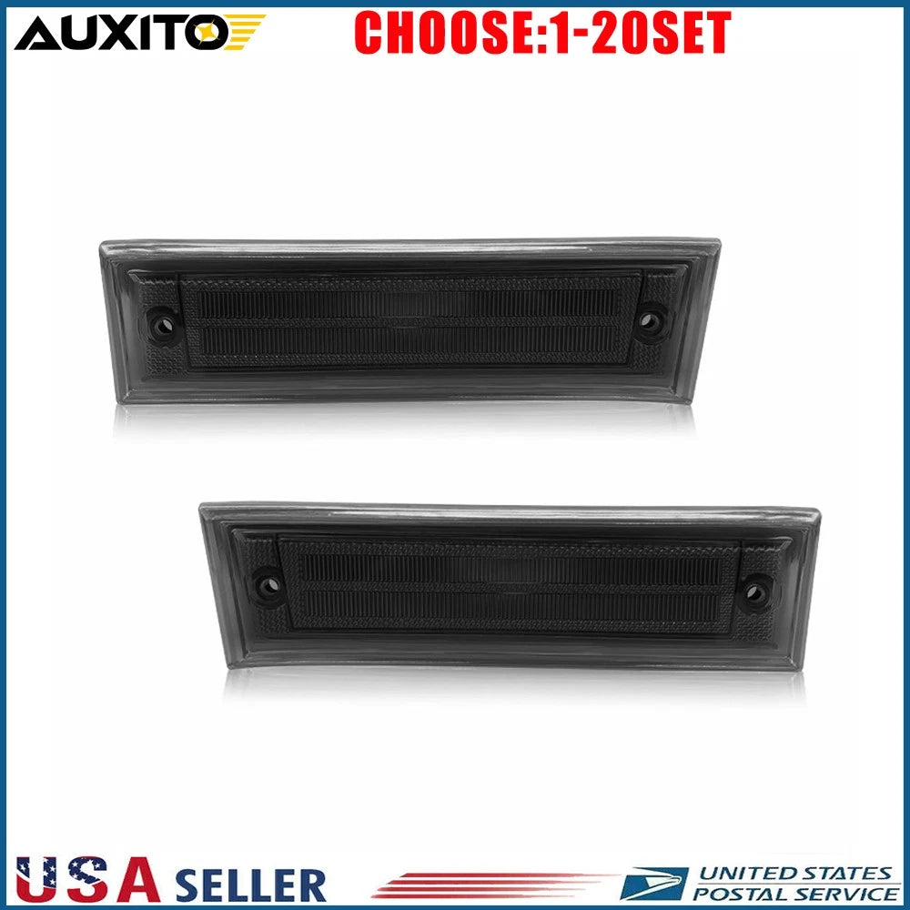 2X Smoke Front Fender Marker Light Assembly for Chevy GMC C1500 K1500 (1981–1991)