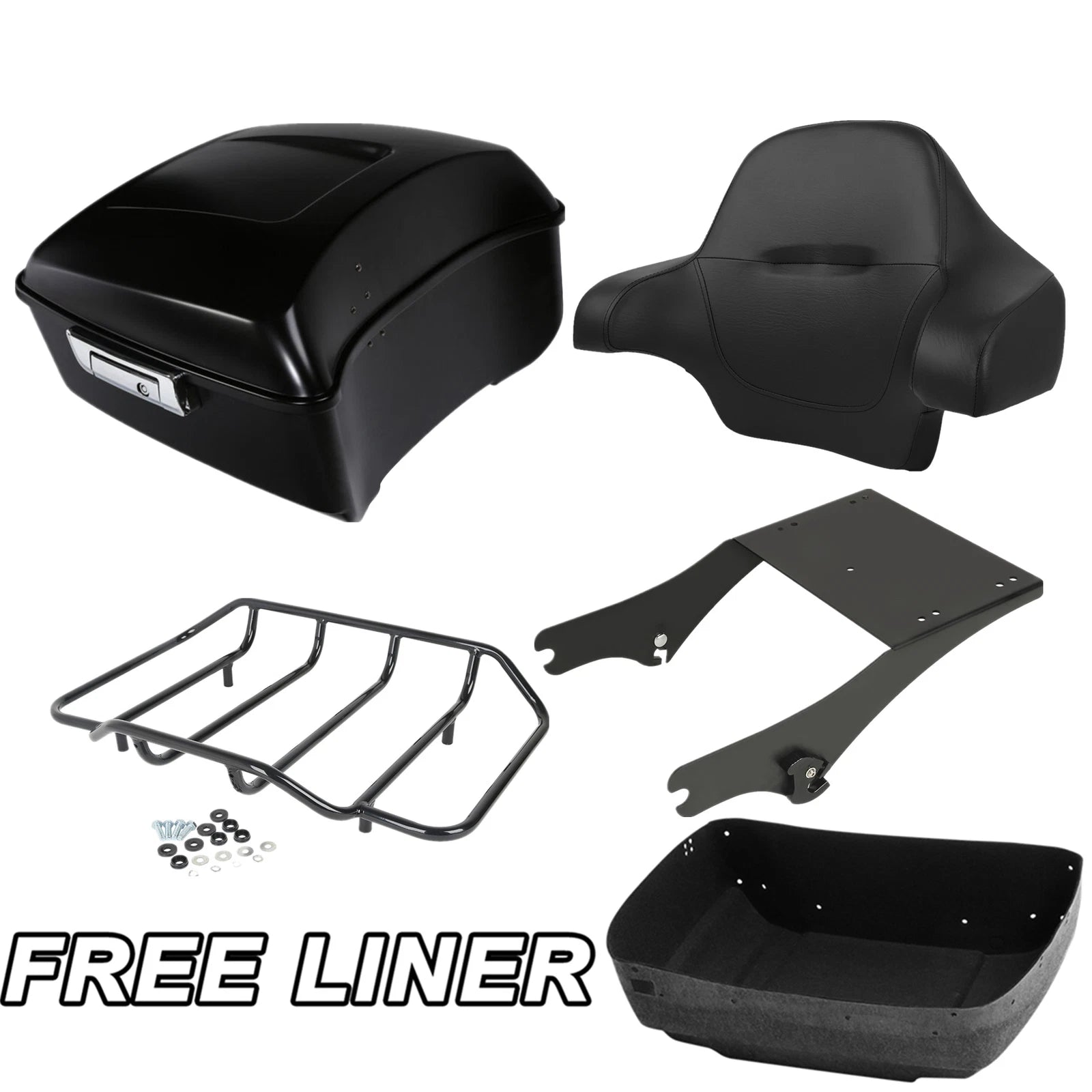 Trunk Pad Mount Rack for Harley Road Glide (1997–2008) Matte Black
