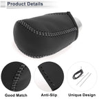 Gear Shift Knob Cover for Toyota Corolla (2009–2013) Black Grey Faux Leather