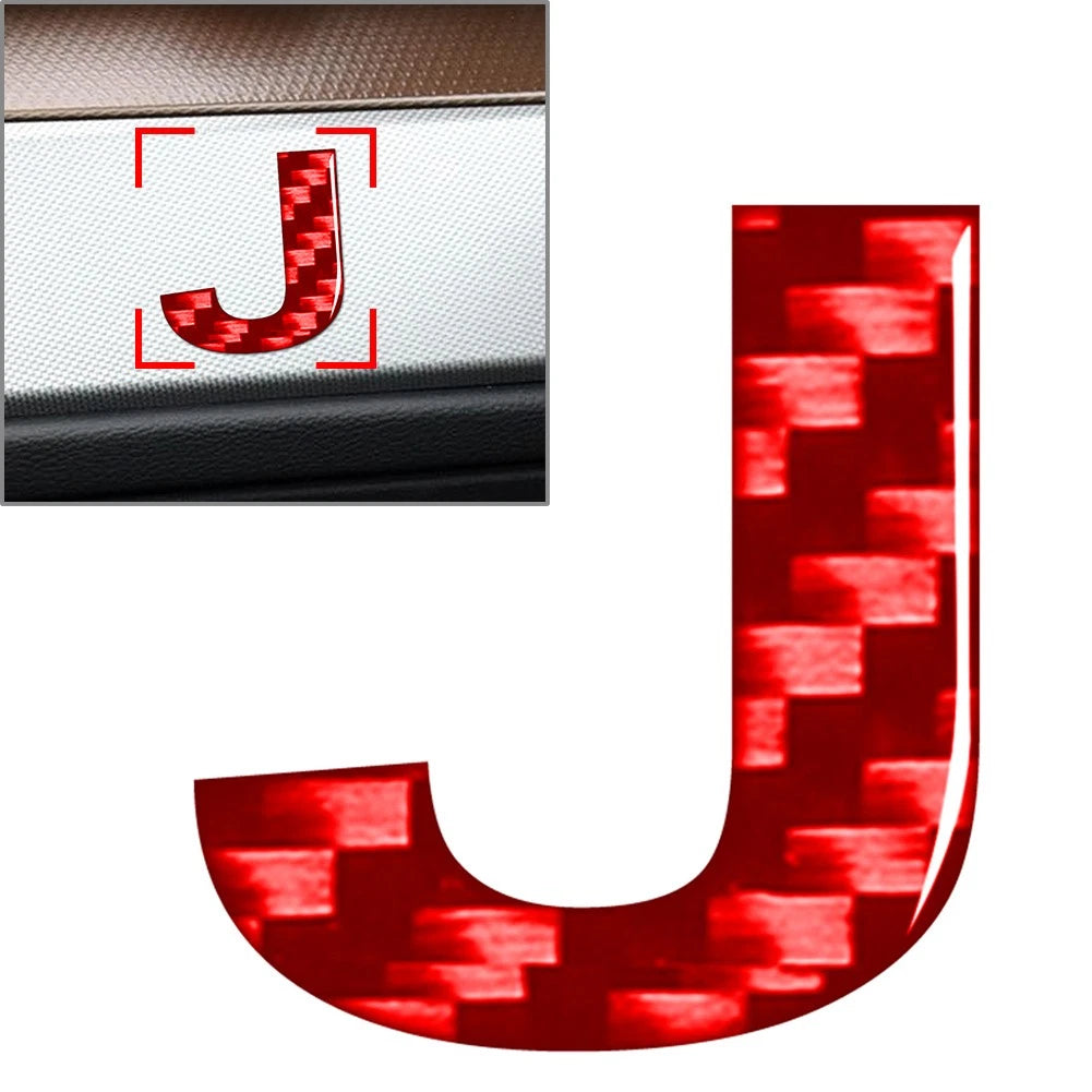 Car Badge Emblem Alphabet Letter Decals Stickers for
