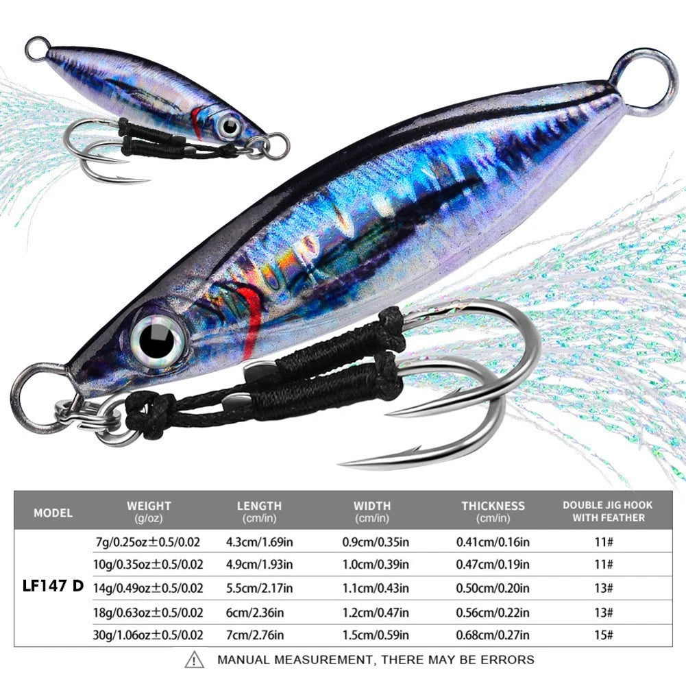 Fishing Tool Fast Sinking Metal Spoon Jig Lure with Lifelike Movement