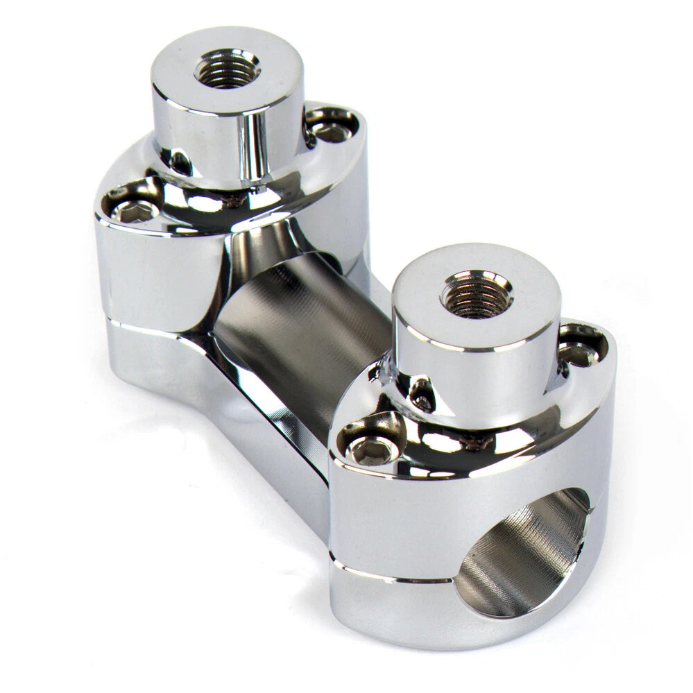 4" Tall Chrome Handlebar Riser/Top Clamp for Harley