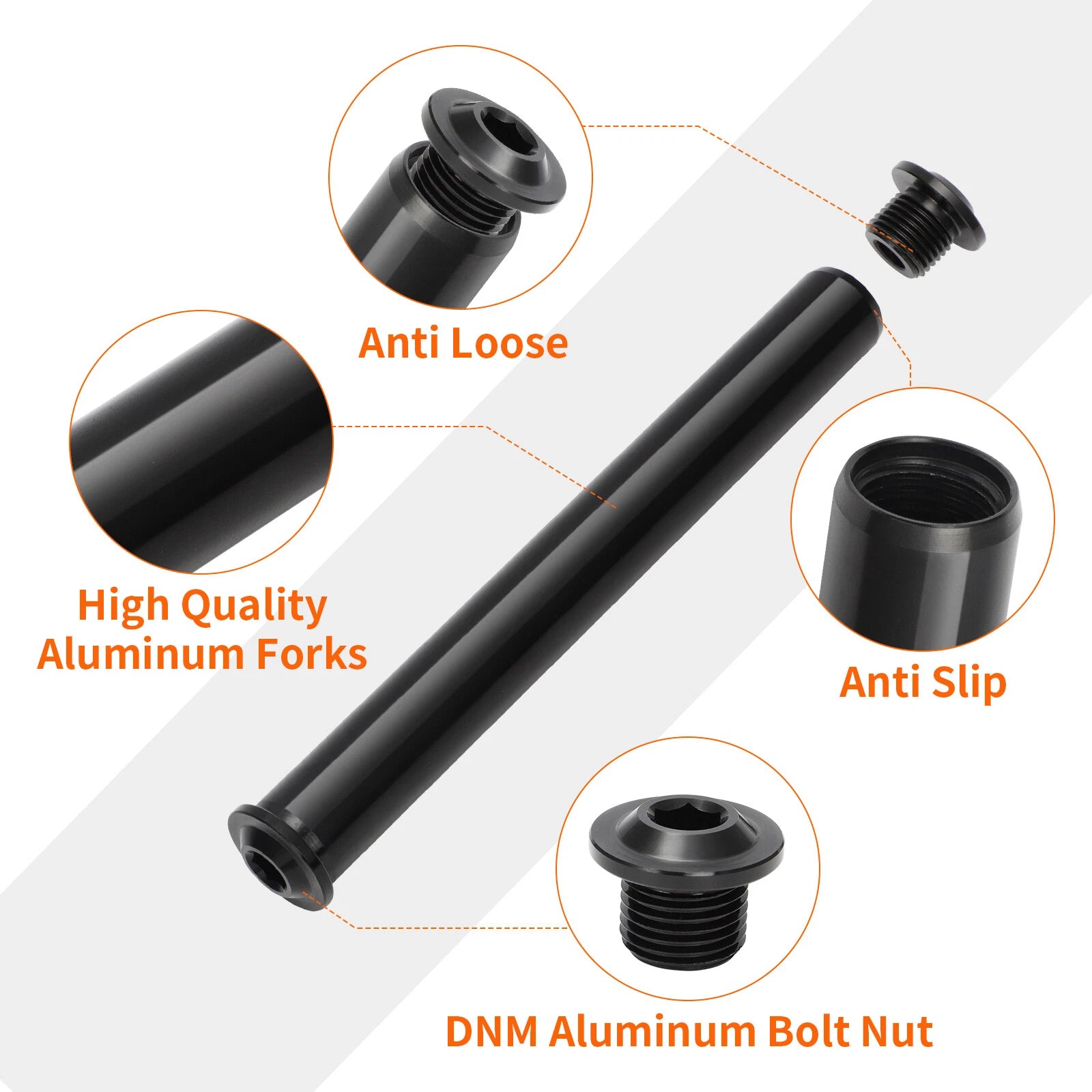 Front Wheel Axle for Sur-Ron (2018–2023) DNM Volcano Fork