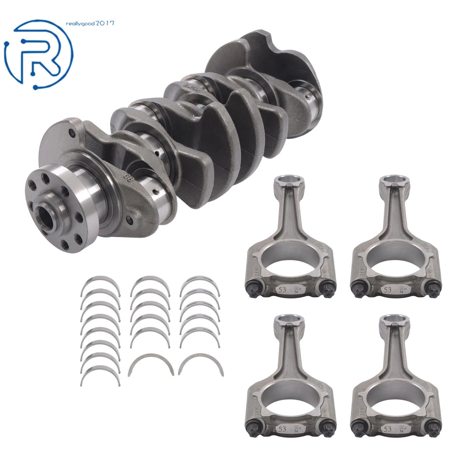 Set of 4 Crankshaft Rods Bearings for Audi VW GTI (2006–2013) 06H105021M EA888 Gen2 2.0L