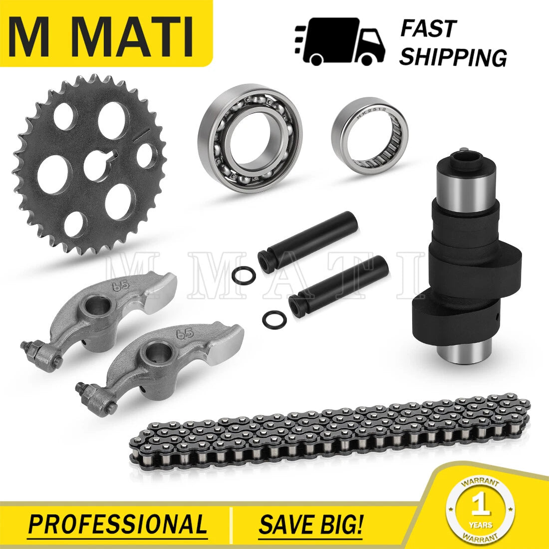 Camshaft & Cam Chain Gear Bearing Kit for Yamaha Moto-4 350 YFM350 (1989–1995)