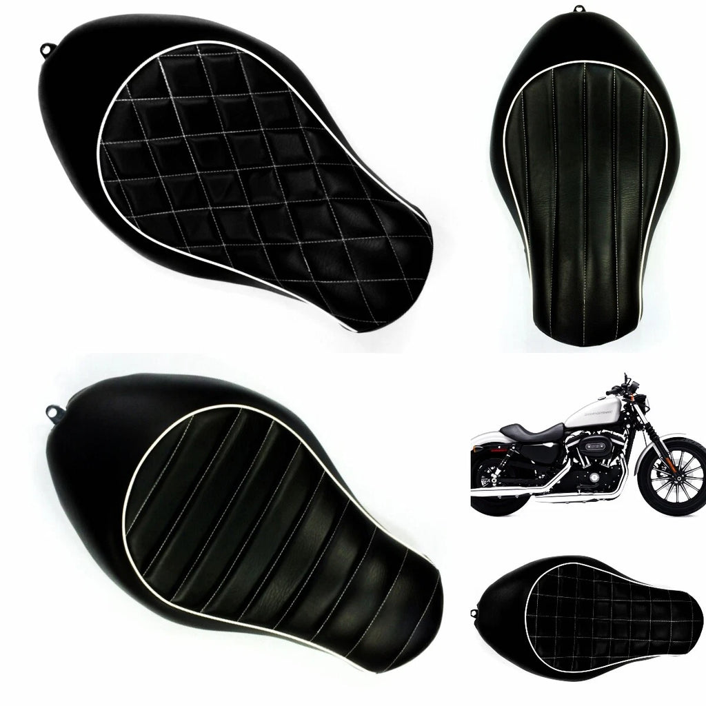 Solo Driver Seat for Harley XL883N XL883L XL883X (2005–2013) Leather
