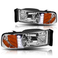 LED DRL Headlight/Lamp for Dodge Ram 1500-3500 (1994–2002) Chrome Housing