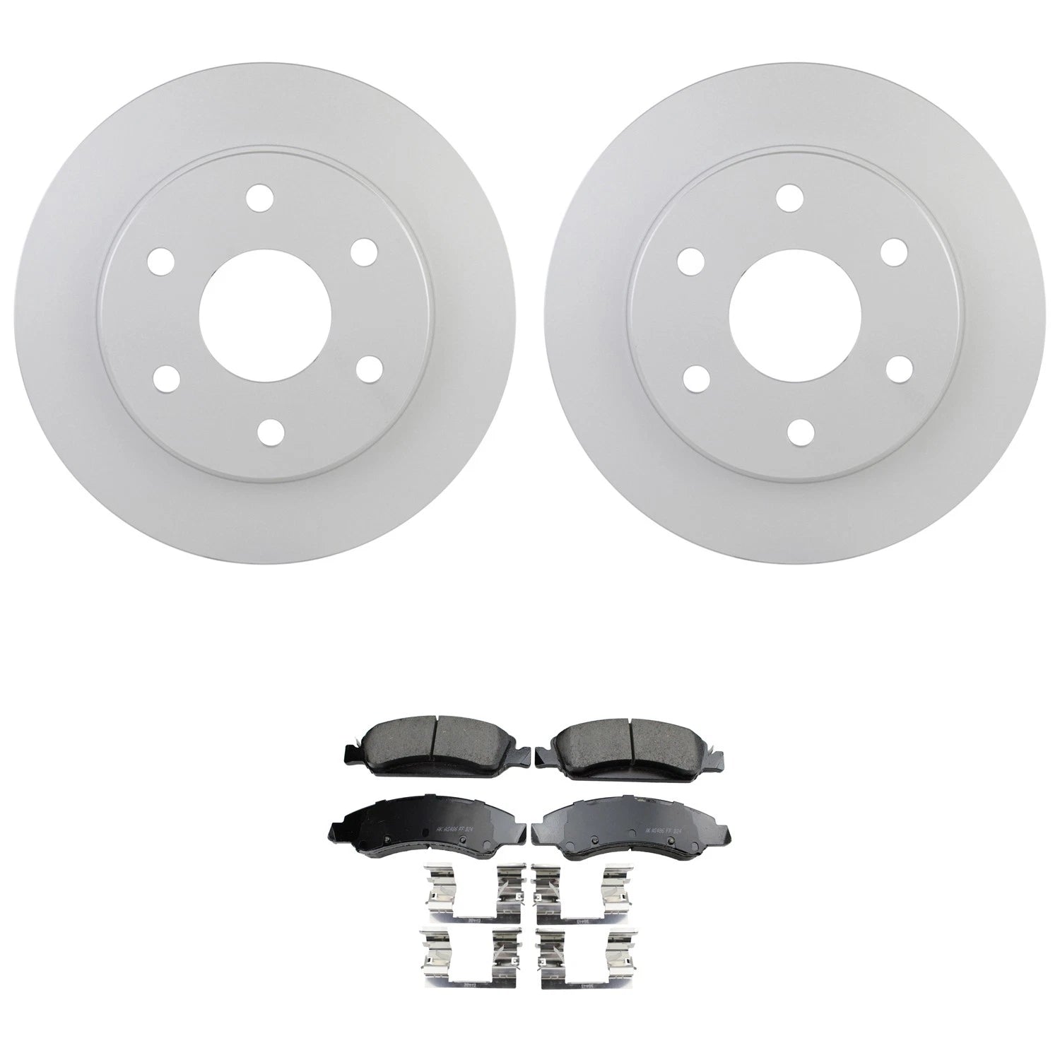 Set of 2 Bosch QuietCast Front Rotors & Akebono ProACT Pads for Sierra 1500