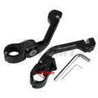 1-1/4" Black Highway Engine Guard Foot Pegs for Harley Touring