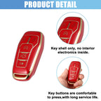 TPU Remote Key Fob Case Cover for Ford Fusion F150 (2013–2020) Red