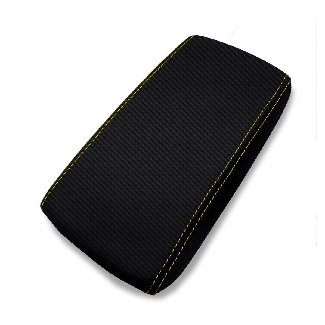 Console Armrest Sliding Carbon for Hyundai Elantra (2017–2020) Yellow Stitch