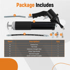 Pneumatic Grease Gun for Air Compressor with Flex Hose