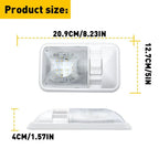 2 RV 12V LED Interior Ceiling Lights for Boat Camper Trailer (Single Dome)