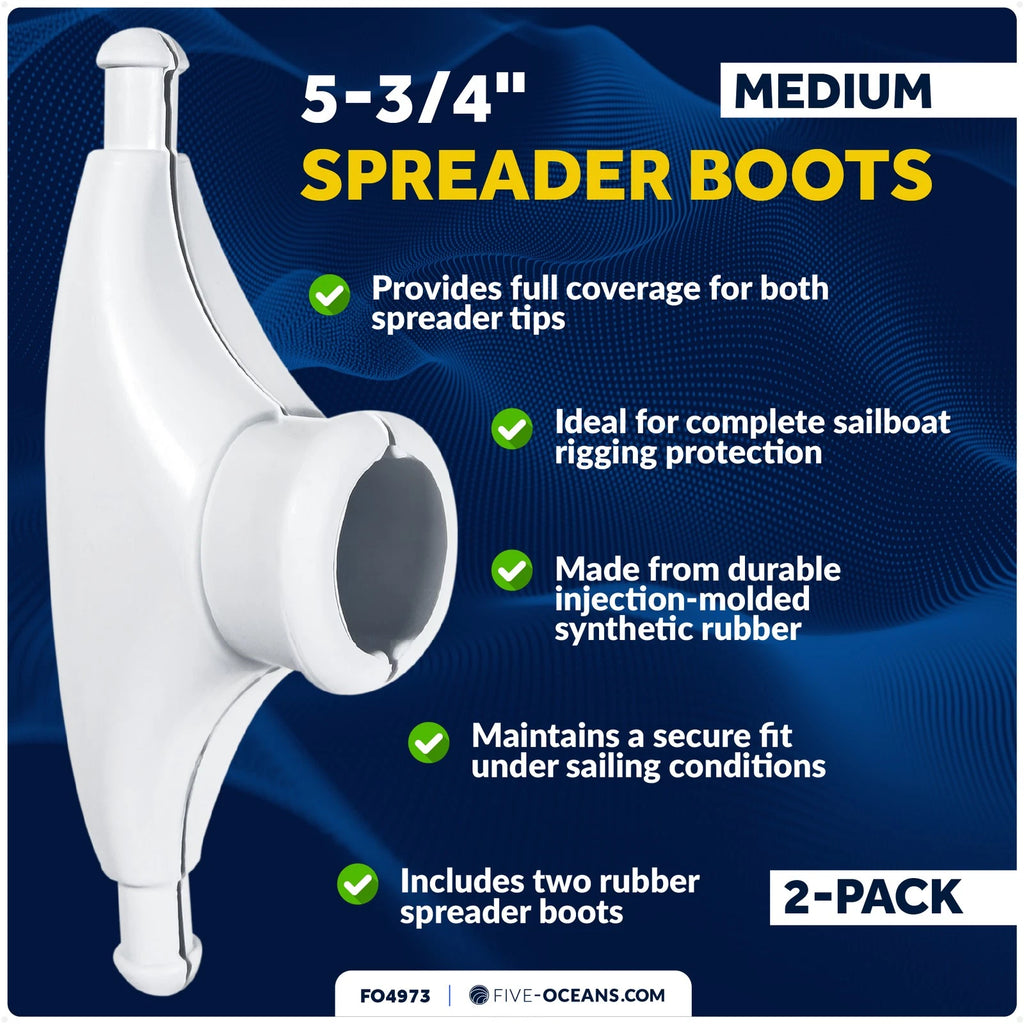 Set of 2 UV-Resistant Rubber Spreader Boots 5-3/4" with 1" Opening